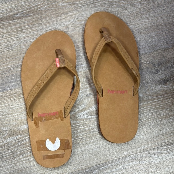 Harman Tan Flip Flops - Picture 1 of 3